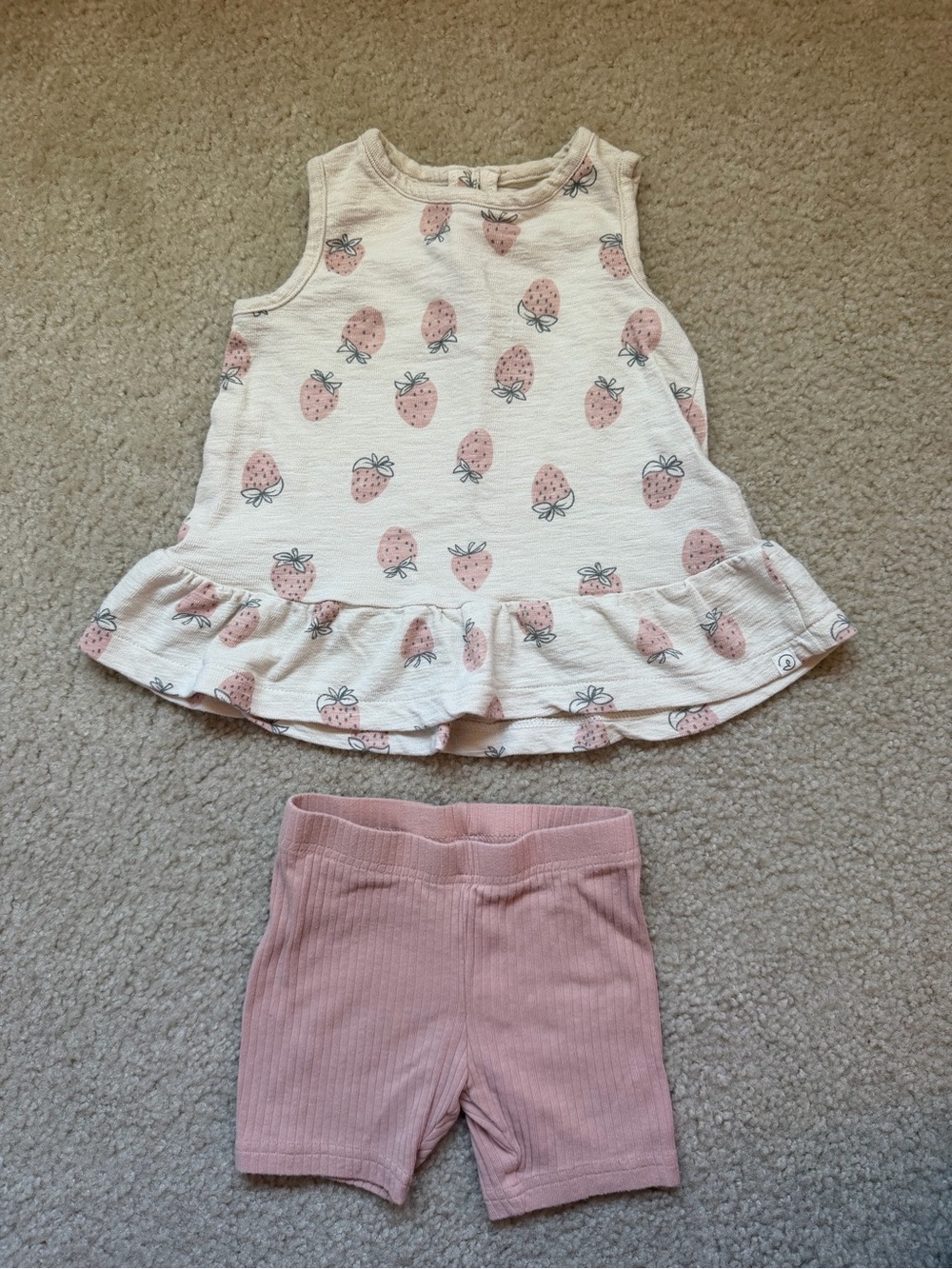 Little Planet by Carters Girls Strawberry Top and Shorts Set 4T